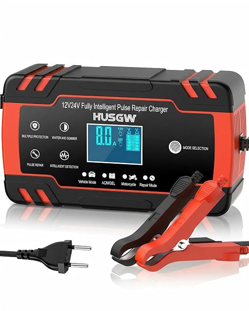 Husgw 8 A 12 V and 24 V car battery charger